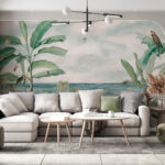 Papier peint Paradis tropical en bord de mer.