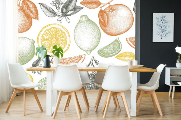 Dessin d'un citron Papier peint Dessin d'un citron