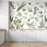 Papier peint Herbes et épices pour la magie culinaire