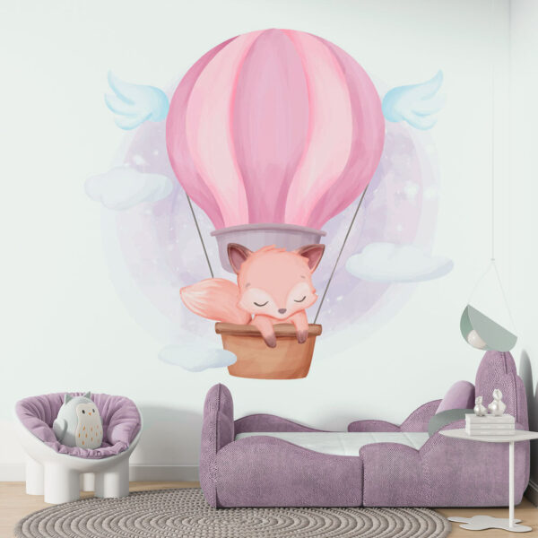 Montgolfière rose Papier peint Montgolfière rose