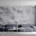 Papier peint Fond blanc et gris