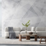 Papier peint Fond blanc et gris
