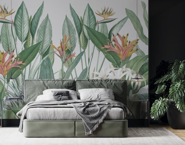 Papier peint Papier peint Plantes tropicales en harmonie vibrante (UGS : u96935)