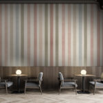 Papier peint Motif de rayures verticales pastel.