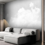 Papier peint Nuage blanc dans le ciel