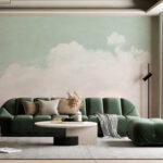 Papier peint Nuage blanc dans le ciel