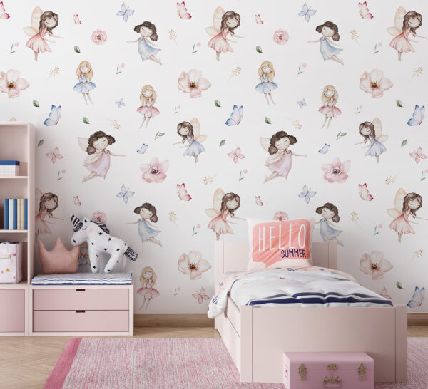 Papier peint Dessin d'une fille en robe
