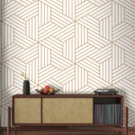 Papier peint Motif de lignes et de carrés