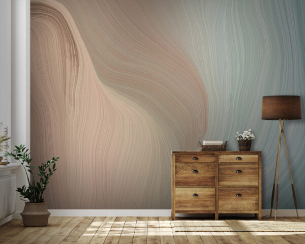 Motif abstrait de vagues pastel Papier peint Motif abstrait de vagues pastel