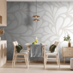 Papier peint Fond blanc et gris