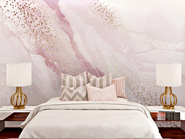 Des roses tendres qui s'entrechoquent avec des paillettes Papier peint Des roses tendres qui s'entrechoquent avec des paillettes