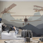Papier peint Deux avions volant dans les airs
