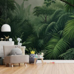 Papier peint Forêt tropicale luxuriante au feuillage dense
