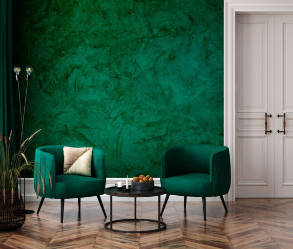 Mur vert avec stries noires Papier peint Mur vert avec stries noires