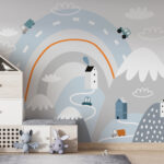 Papier peint Maison sur la montagne
