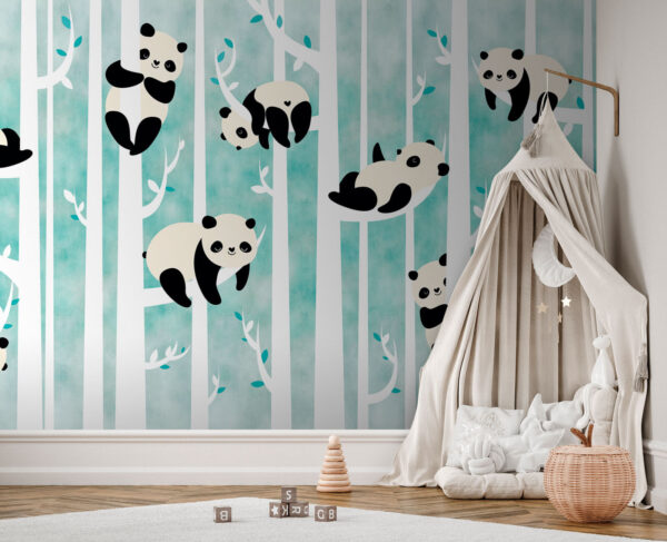 Dessin humoristique d'un panda Papier peint Dessin humoristique d'un panda