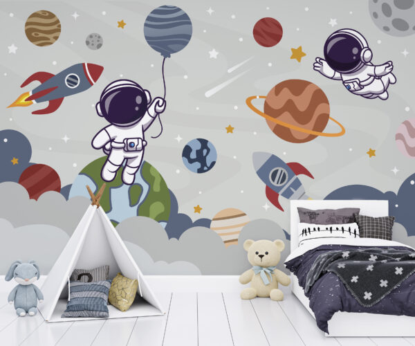 Dessin animé d'une planète Papier peint Dessin animé d'une planète
