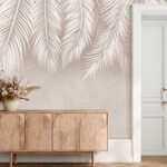 Papier peint Élégant motif de feuilles de palmier