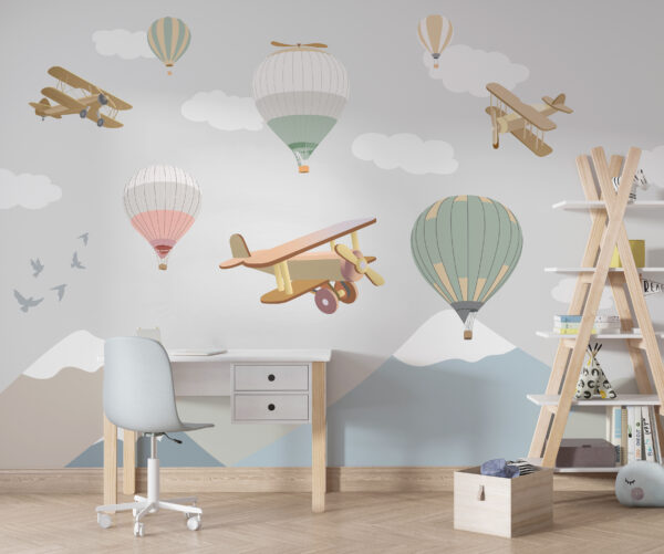 Montgolfière dans le ciel Papier peint Montgolfière dans le ciel