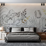 Papier peint Dessin d'une tulipe