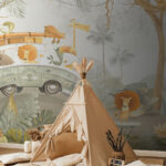 Papier peint Lion sur un skateboard