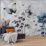 Papier peint Papillon volant dans les airs