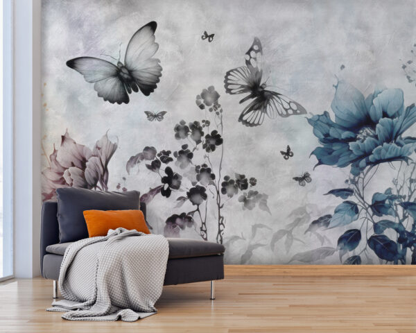 Papillon volant dans les airs Papier peint Papillon volant dans les airs