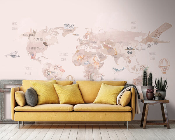 Carte du monde Papier peint Carte du monde