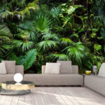 Papier peint Scène de verdure de forêt tropicale luxuriante