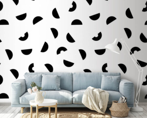 Motif noir et blanc Papier peint Motif noir et blanc