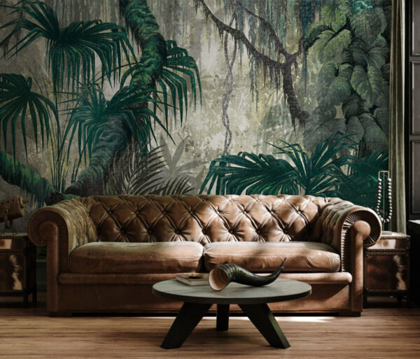 Jungle dense au feuillage verdoyant Papier peint Jungle dense au feuillage verdoyant