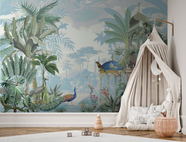 Peinture murale d'oiseaux et de plantes Papier peint Peinture murale d'oiseaux et de plantes