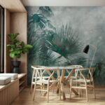 Papier peint Peinture d'une forêt