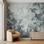Papier peint Groupe d'arbres avec des feuilles