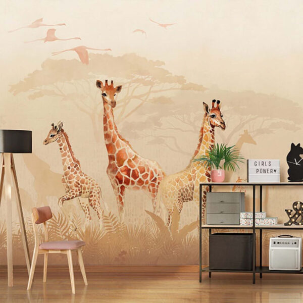 Girafe au long cou Papier peint Girafe au long cou