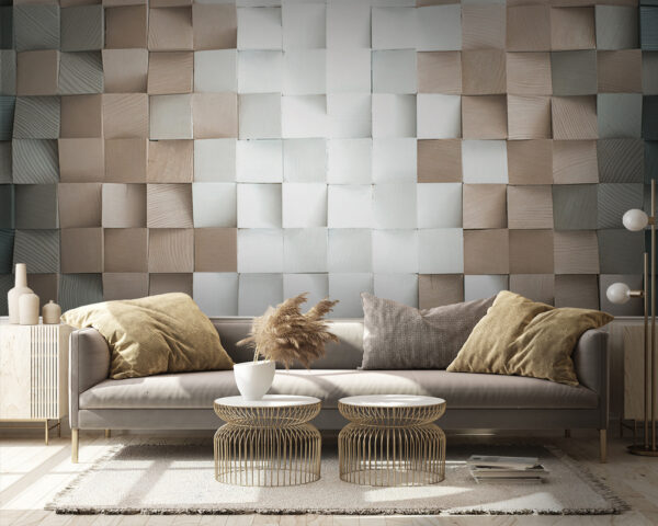 Motif texturé beige et blanc Papier peint Motif texturé beige et blanc