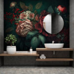 Papier peint Fleurs élégantes aux couleurs riches