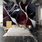 Papier peint Objet rouge et noir