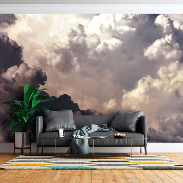 Des nuages spectaculaires s'amoncellent dans le ciel Papier peint Des nuages spectaculaires s'amoncellent dans le ciel