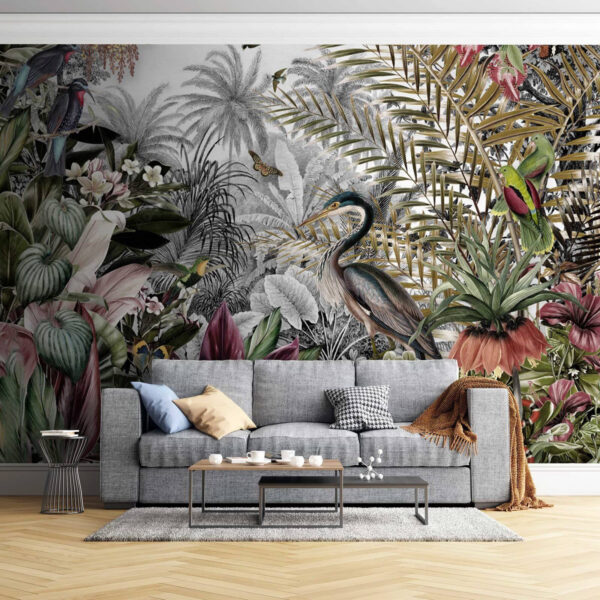 Paradis tropical avec une faune exotique Papier peint Paradis tropical avec une faune exotique