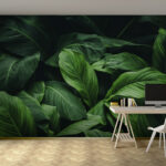 Papier peint Des feuilles vertes luxuriantes en harmonie