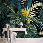 Papier peint Modèle de plantes tropicales