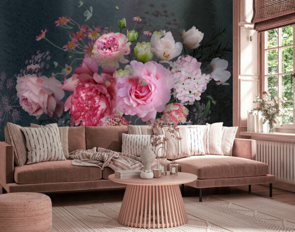 Fleurs élégantes dans un arrangement gracieux Papier peint Fleurs élégantes dans un arrangement gracieux