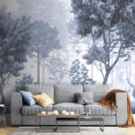 Papier peint Groupe d'arbres et de plantes