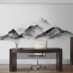 Papier peint Chaîne de montagnes enneigées