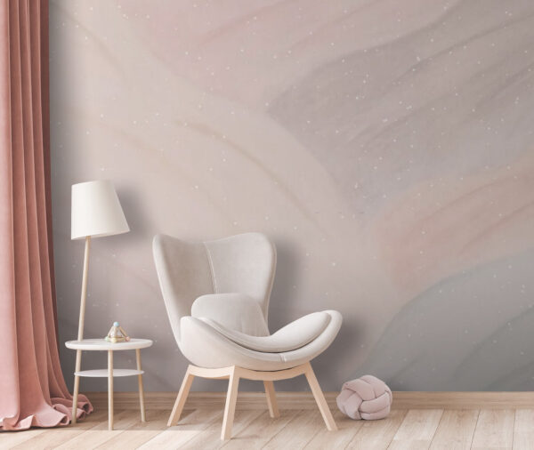 Points blancs sur fond rose Papier peint Points blancs sur fond rose