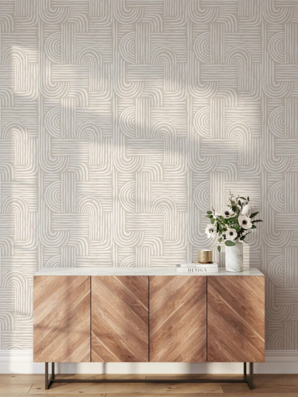 Motif blanc et orange Papier peint Motif blanc et orange