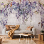 Papier peint Peinture d'une glycine