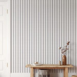 Papier peint Motif rayé avec lignes pointillées.