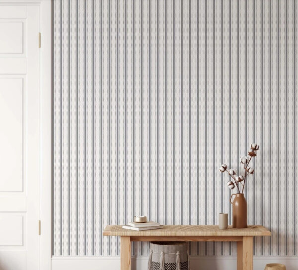 Motif rayé avec lignes pointillées Papier peint Motif rayé avec lignes pointillées